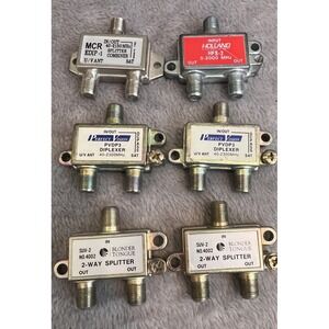 Lot of 6 Coax Cable Splitters & Diplexers Holland‎ Perfect Vision Blonder Tongue